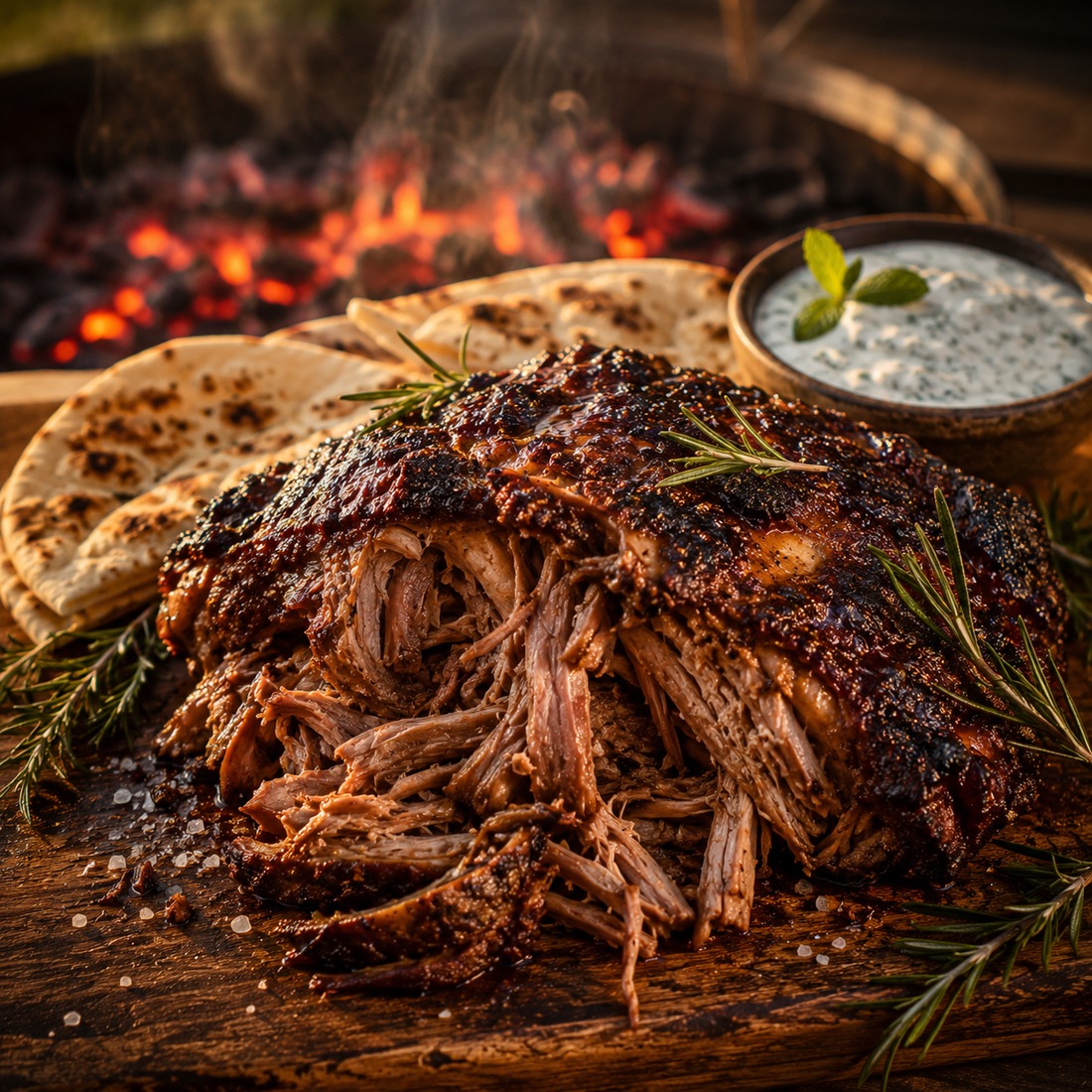 épaule d'agneau au bbq