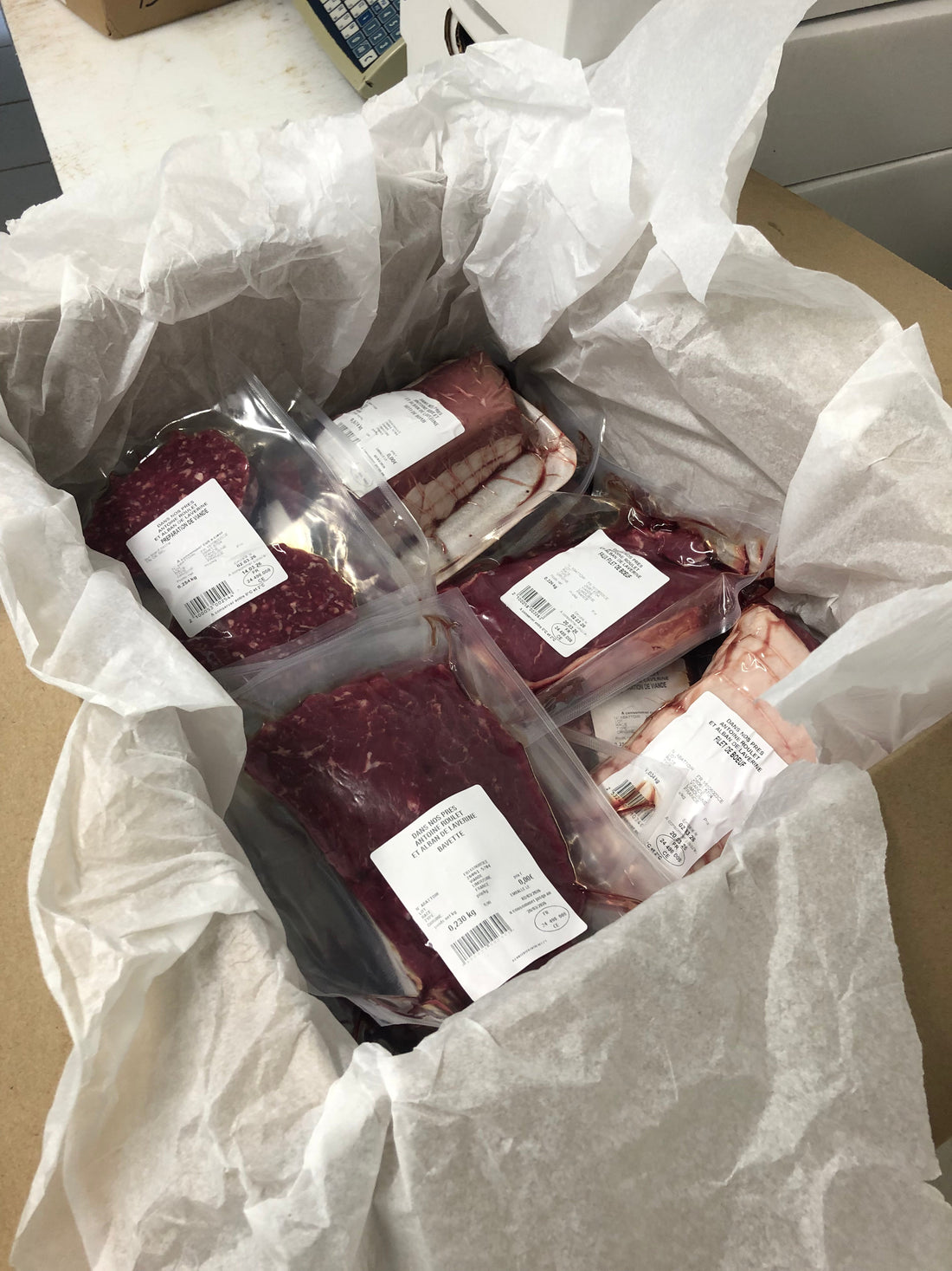 Viande de boeuf sous vide