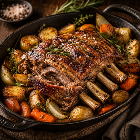 Poitrine d'agneau au four
