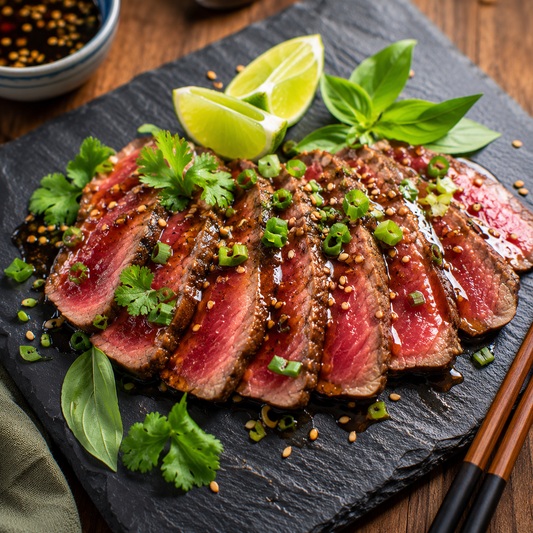 Tataki de bœuf froid aux herbes