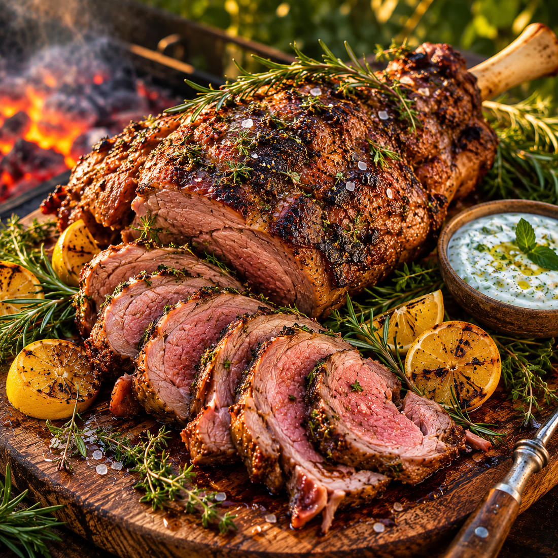 gigot d'agneau au bbq