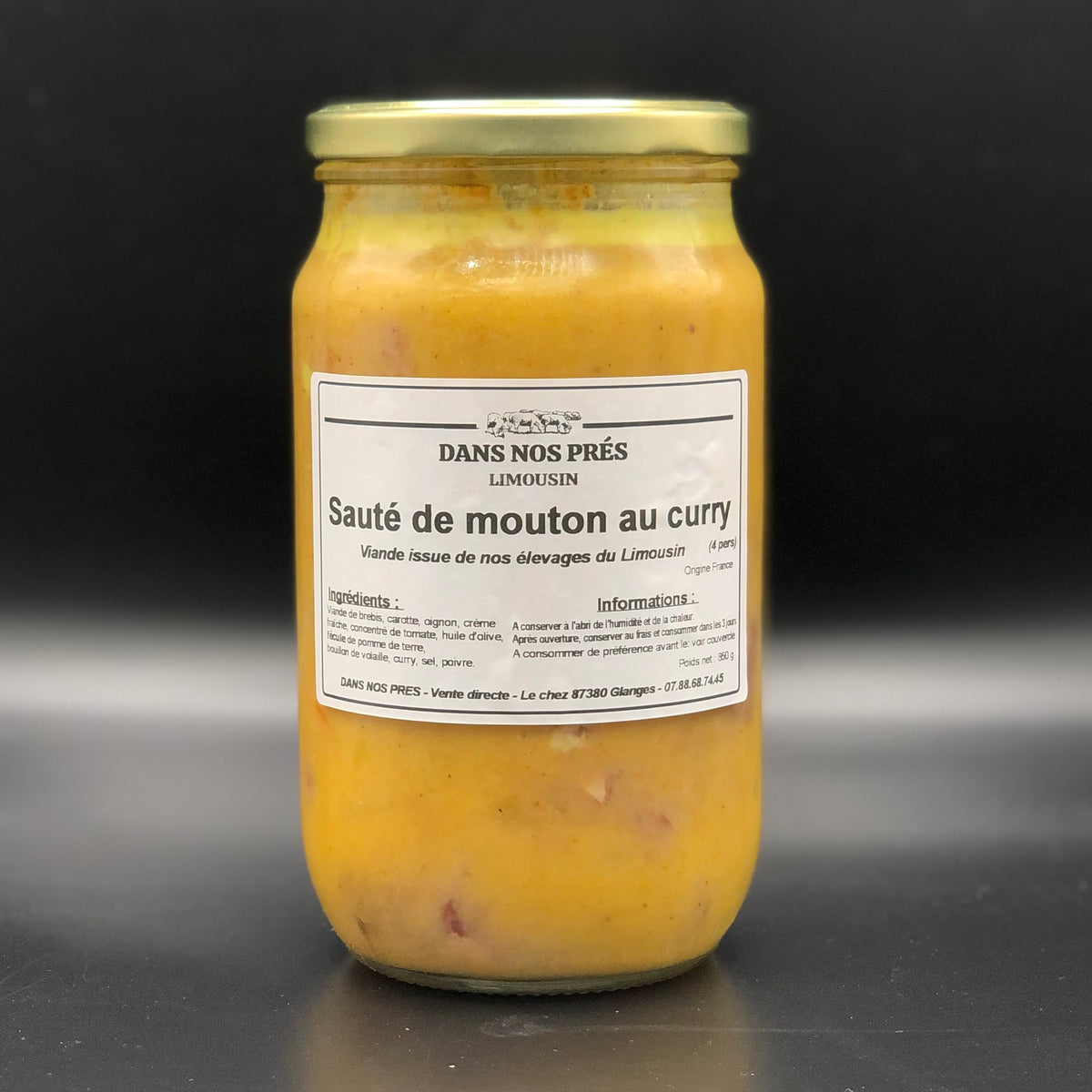 Sauté de mouton au curry - 800g