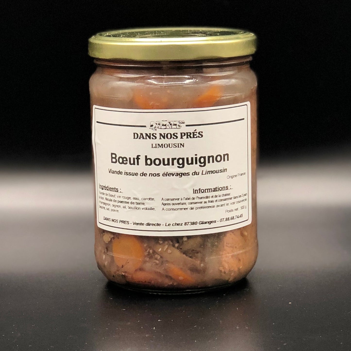 Bourguignon de Boeuf - 500g